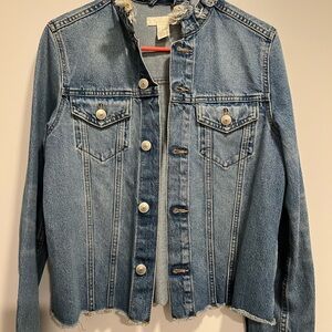 H&M Frayed Denim Jacket
